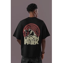 Tasarım Linkin Park Rock Metal Müzik Grubu Sırt Baskılı Unisex Ov Siyah