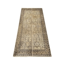 El Dokuma Bünyan Halısı 140x280 Kahve Krem Eskitme İnce Halı Bej - Krem