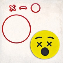 Emoji Ölü Detay Kurabiye Kalıp Seti 4 Lü KIrmızı