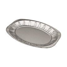 Alüminyum Tepsi Oval 20 Adet Gümüş