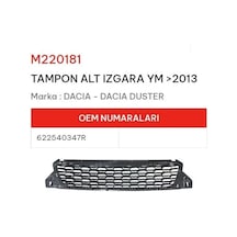 Tampon Alt Izgara Ym &gt 2013 Dacıa Duster