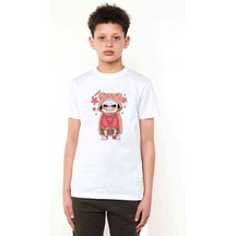Tshirthane Undertale B Boss Baskılı Unisex Çocuk Beyaz T-Shirt
