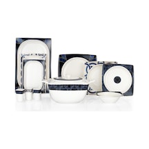 Schafer Glamor Blue Line Yemek Takımı-60 Parça-mavi