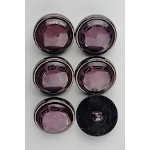 Akrilik Bombeli Işıltılı Mürdüm Kaban Çeket Hırka Düğmesi 6 Adet