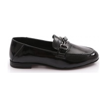 Dgn 616 Kadın Loafer Ayakkabı Siyah Rugan