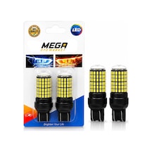 Mega Oto Market T20 Çift Duy 144 Led Beyaz Oto Ampul 2 Adet Stop, Fren Ve Sinyal Led Lambası