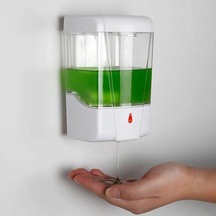 Pazly 700ml Hareket Sensörlü Otomatik El Dezenfektan Dispenser Beyaz 700ml Hareket Sensörlü Duvar Tipi Otomatik El Dezenfektan Dispenser Makinesi Beyaz