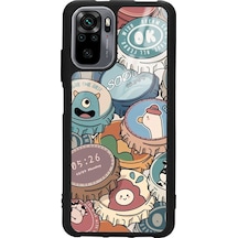 Xiaomi Redmi Note 10 - 10s Crown Cap Tasarımlı Glossy Telefon Kılıfı Siyah
