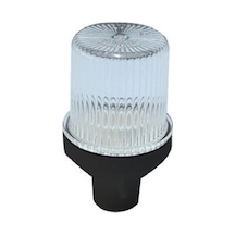 Boru Başlı Tepe Lambası Ledli Beyaz Şeffaf Camlı