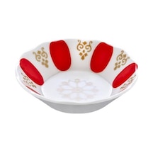 Kahveci Tip Çay Tabağı Bardak Altlığı Kırmızı Beyaz Kalın Melamin 6 Adet Kırmızı