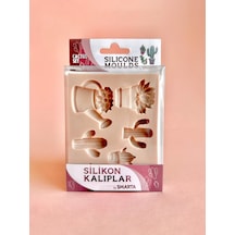 Smarta Silikon Epoksi Ve Polimer Kil Kalıbı Cactus Set