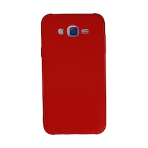 Newface Samsung Galaxy J7 Kılıf Nano İçi Kadife Silikon - Kırmızı