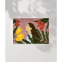 Çerçevesiz Poster Floral Melodi