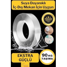 90 Kg Çift Taraflı Ekstra Güçlü Çok Amaçlı Tamir Silikon Bant Dış Mekan Montaj Bandı 18 Mm X 1,5 Mt