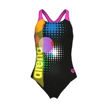 Arena Girl's Dots Swimsuit Swim Pro Back Kız Çocuk Mayo Siyah