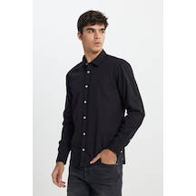 Lee Regular Fit Normal Kesim %100 Pamuk Siyah Gömlek LL37BM001 Siyah