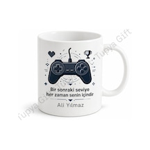 Gamer Hediyesi Kişiye Özel Baskılı Kupa Bardak Oyuncu Hediyesi Mug Beyaz / Çok Renkli