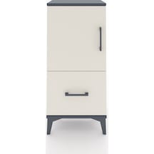 Arges Komodin 2 Raflı Tek Çekmeceli Tek Kapaklı 44x30x96 Antrasit-aytaşı Antrasit