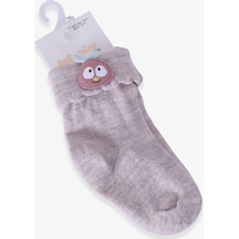 Katamino Breeze Kız Bebek Soket Çorap Elma Aksesuarlı Bej (6 Ay-1.5 Yaş)