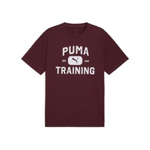 Puma 526568-96 M Graphics Traın Logo Rlxd Tee Tişört Erkek T-shirt Bordo