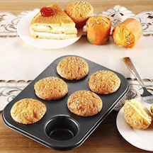6 Lı Muffin Kek Kalıbı Dayanıklı, Çok Amaçlı Fırın Kalıbı Çok Renkli