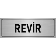 Metal Yönlendirme Levhası, Departman Kapı İsimliği Revir 10x20 cm Gümüş Renk