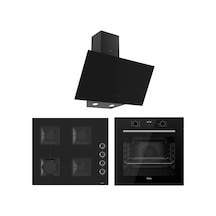 Ferre Flowart Ventora Plus Siyah 3'lü  QBL63CS-SS205-D077 Ankastre Set