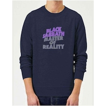 Black Sabbath Master Of Reality Baskılı Indigo Erkek Sweat