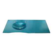 Kuaför Cam Lavabo 12 MM 100 x 56 CM M.Turkuaz