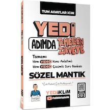 Yediiklim Yayınları Yedi Adımda Temelden Zirveye Sözel Mantık Video Konu Anlatımlı Video Çözümlü Soru Bankası