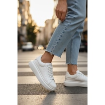Enoch Kadın Platform Tabanlı Sneaker Günlük Rahat Spor Ayakkabı Beyaz