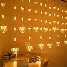 Romantik Kalp Perde Led Gün Işığı 2 Metre Dekorasyon Diğer