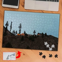 Dağın Tepesindeki Taş Evler 240 Parça Puzzle Yapboz Tablo-s456