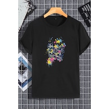 Unisex Kadın Erkek Sinister Baskılı Oversize T-shirt Siyah Mck2279 Siyah