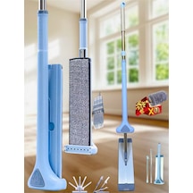 Lüx Kendinden Sıkmalı Mikrofiber Mop Kendini Temizleyen Dayanıklı Yedek Bez Hediyeli Mop