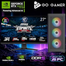 Go Gamer AE632D R7-9800X3D 16 GB 1 TB SSD RTX5060Tİ 16 GB 27" Free Dos Oem Paket Masaüstü Oyuncu Bilgisayarı