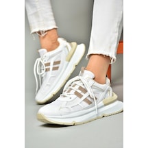 Fox Shoes S973017604 Beyaz/vizon Kumaş Sper Ayakkabı Sneakers Beyaz - Vizon