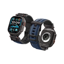 Apple Watch 49/46mm Ultra 4/3/2/1 / Seri 12/11/10 İle Uyumlu Kordon Kayış Band Durapro Armor Navy Blue - Amp09103 Çok Renkli