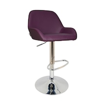 Bürocci Texas Bar Taburesi - Mor Deri - 9506S0124 Çok Renkli