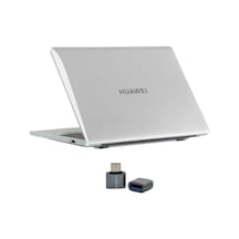 Huawei Matebook D16 2024 Kılıf Uyumlu Kristal Parlak Şeffaf Sert Hard Case İnce Hafif Çizilme Koruma 16 İnç Şeffaf Belirtilmemiş