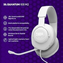 Quantum 100m2,gaming Kulaklık,kablolu,beyaz 50 x 22