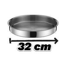 Paslanmaz Çelik Fırın Tepsisi 32 Cm Gri