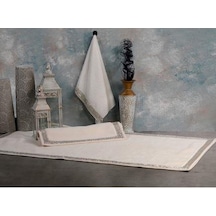 Leydi Home Cihangir Krem Dikdörtgen Banyo Paspas 3 Parça Krem