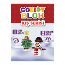 Blok Yılbaşı Serisi - Kardan Adam Ve Yılbaşı Ağacı