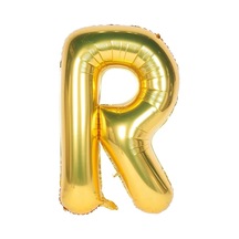 Folyo Balon R Harfi Helyum Balon 100 Cm Gold Renk - R Harf Balon - Harf Folyo Balon Altın Gold Harf Çok Renkli