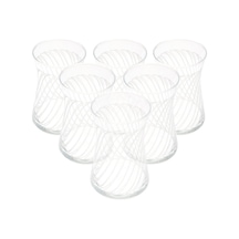 Aydoğann Home Dekorlu 6'lı Çay Bardağı - Şeffaf - 170 Ml Renkli