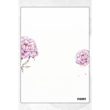 A5 Çiçek Bloknot Çizgisiz Defter - 50 Yaprak - Memopad - Notepad - Not Defteri - Not Kağıdı - 0820 Çok Renkli