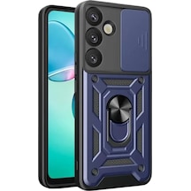 Newface Samsung Galaxy S25 Fe Pars Lens Yüzüklü Silikon - Lacivert