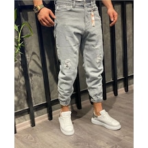 Erkek Paçası Lastikli Boyfriend Kot Jogger Pantolon (491079794)