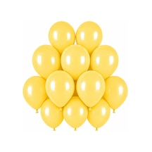 Sarı Renk Lateks Makaron Balon 30 Cm - 12 Adet